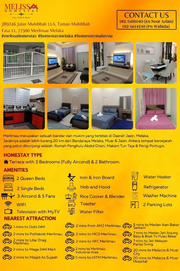 Melissa Homestay Merlimau Ngoại thất bức ảnh